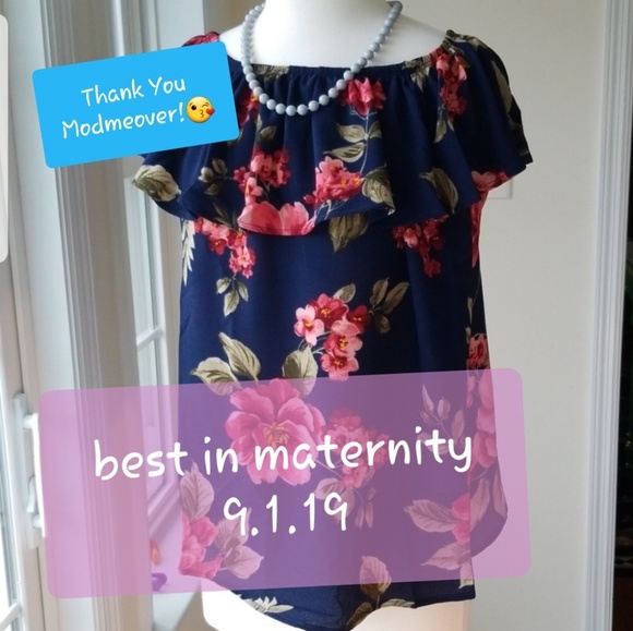 Hello Miz Maternity Floral Top - Picture 3 of 9
